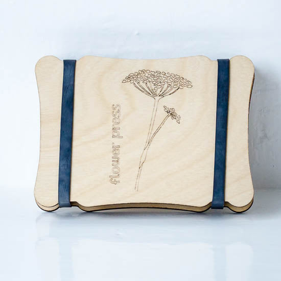 Small Flower Press with Rubber Bands